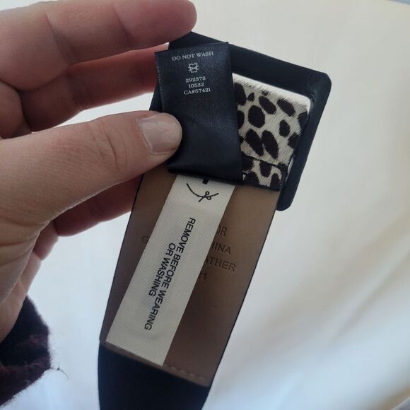 New Ann Taylor Animal Print Fur Hide Waist Belt - Picture 8 of 10